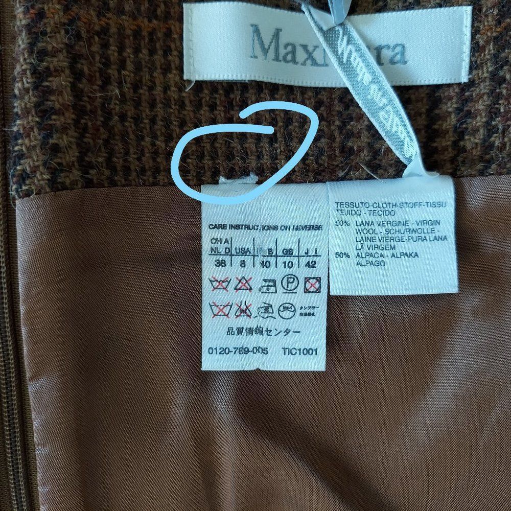 Vintage MaxMara Wool Alpaca Plaid Skirt - Picture 13 of 15